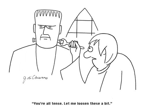 "You're all tense. Let me loosen these a bit."
