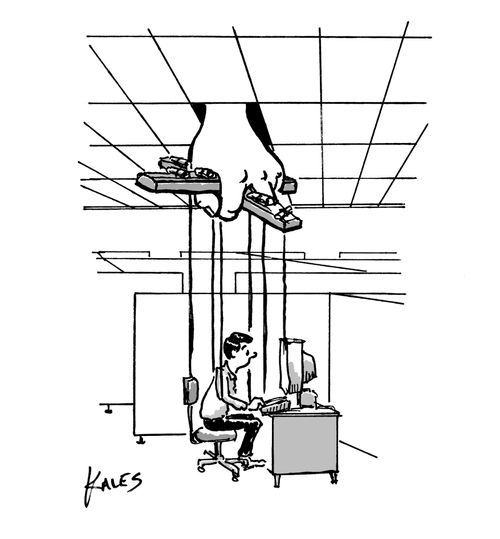 Puppeteer controls office work