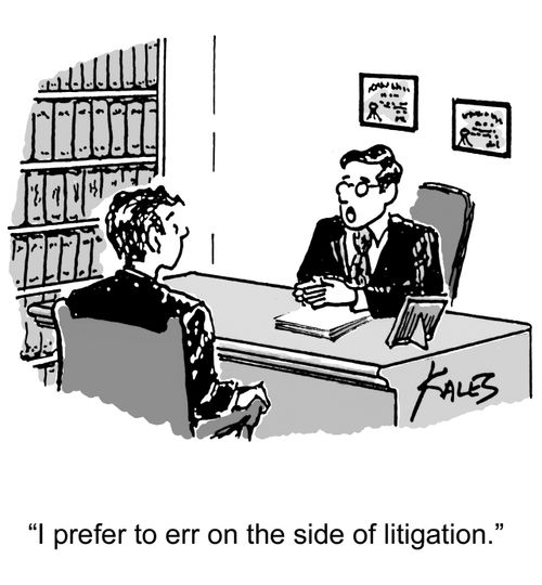 "I prefer to err on the side of litigation."
