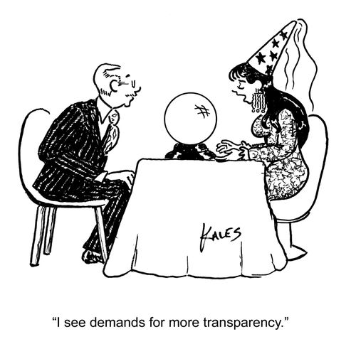 "I see demands for more transparency."