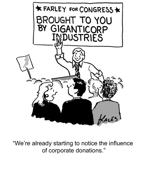 "We're already starting to notice the influence of corporate donations."