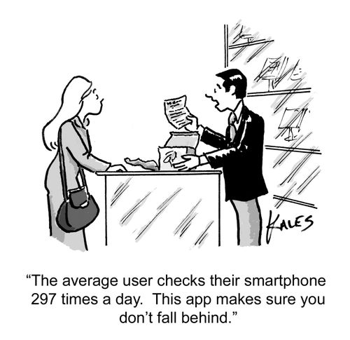 "The average user checks their smartphone 297 times a day. This app makes sure you don't fall behind."