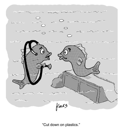 "Cut down on plastics."