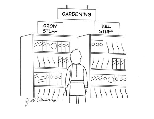 Gardening section in shop: Grow stuff or kill stuff.