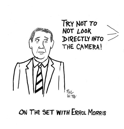 On the set with Errol Morris