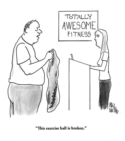 "This exercise ball is broken."