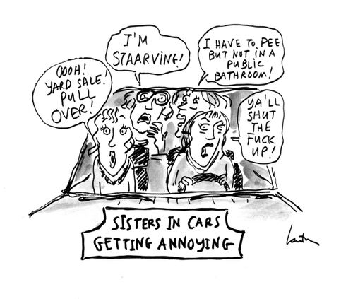Sisters In Cars Getting Annoying