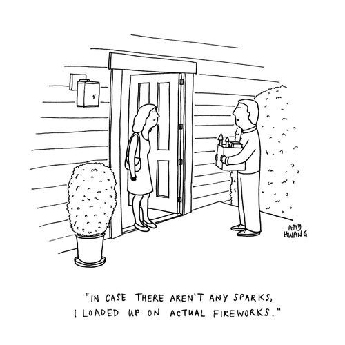 "In case there aren't any sparks, I loaded up on actual fireworks."