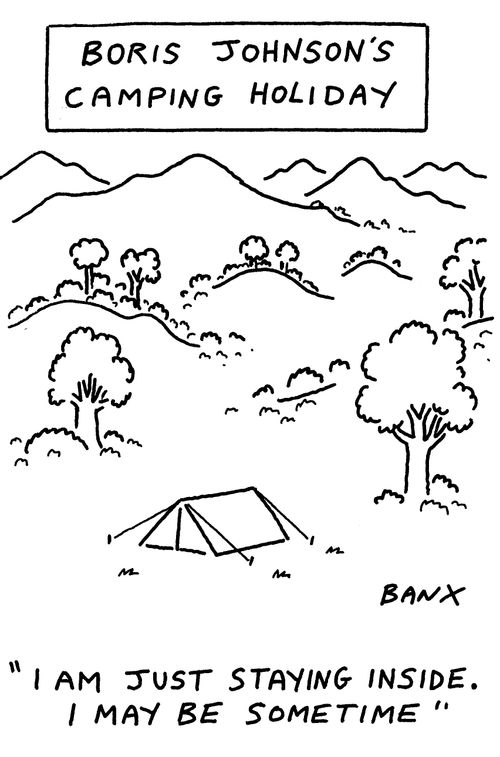 Boris Johnson's camping holiday