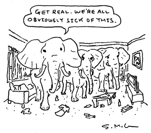 "Get real. We're all obviously sick of this."