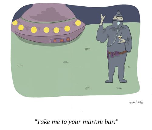 "Take me to your martini bar!"