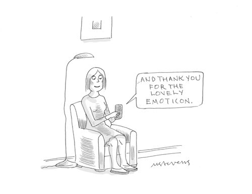 "And thank you for the lovely emoticon."