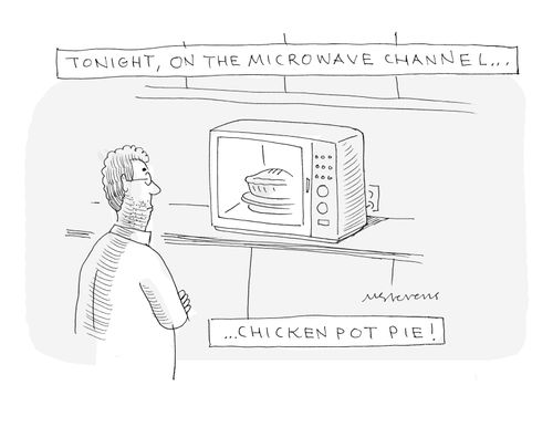 Tonight, on the microwave channel... chicken pot pie!