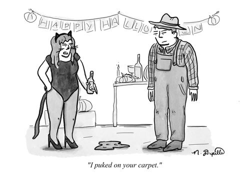 "I puked on your carpet."