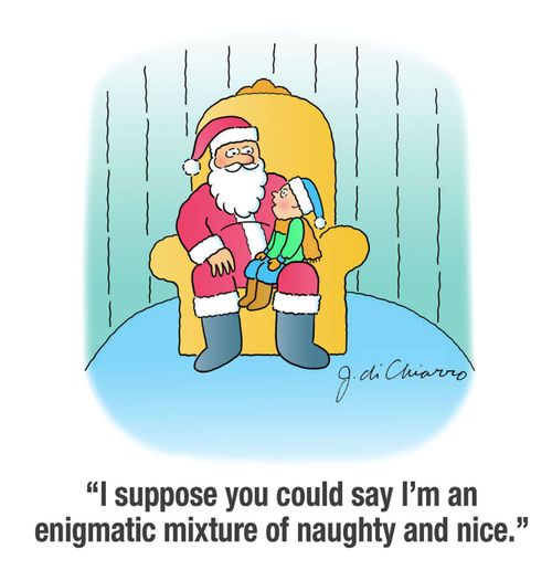 "I suppose you could say I'm an enigmatic mixture of naughty and nice."