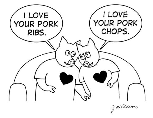 Pigs in love.