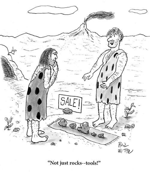 "Not just rocks--tools!"