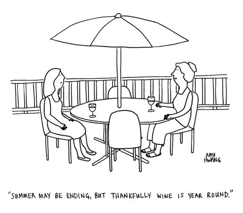 "Summer may be ending, but thankfully wine is year round."