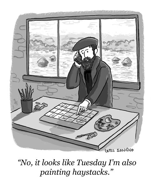 "No, it looks like Tuesday I'm also painting haystacks."