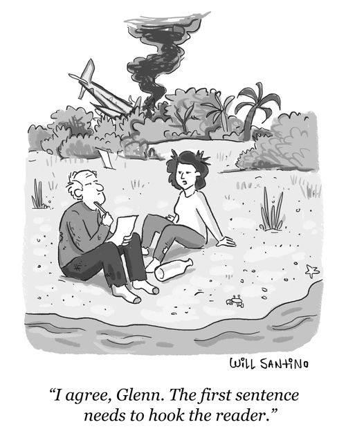 "I agree, Glenn. The first sentence needs to hook the reader."