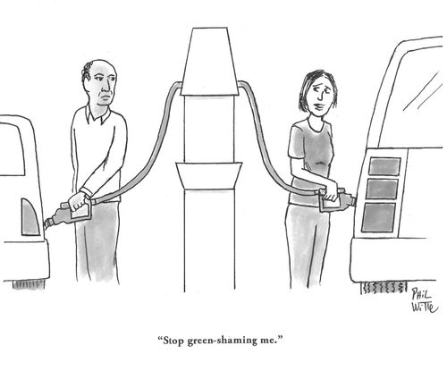 "Stop green-shaming me."
