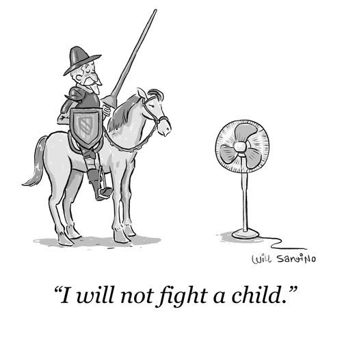 "I will not fight a child."