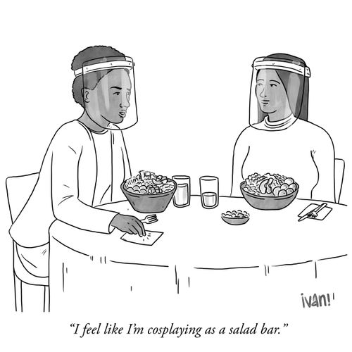 "I feel like I'm cosplaying as a salad bar."