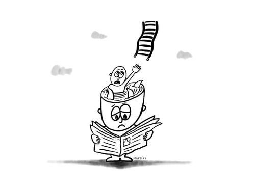 Stress while reading the news