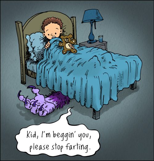 "Kid, I'm begging you, please stop farting."