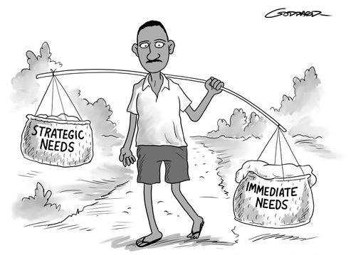 Weighing up strategic needs vs. immediate needs.