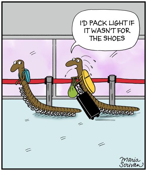 "I'd pack light if it wasn't for the shoes."