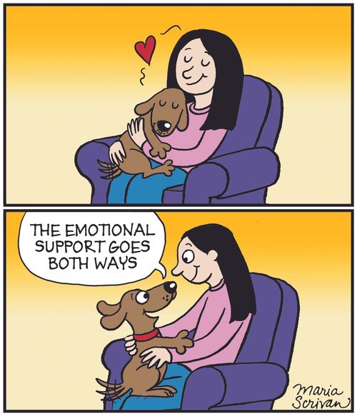 "The emotional support goes both ways."