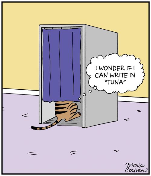 I wonder if I can write 'Tuna'