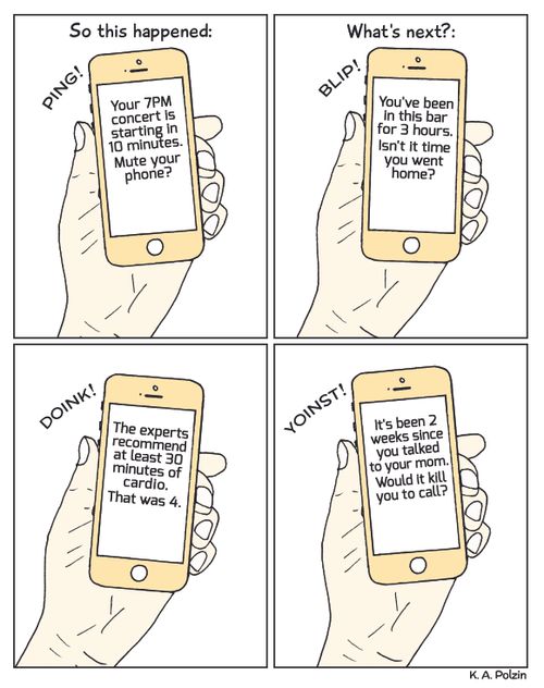 Phone notifications which creep you out.