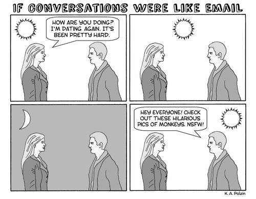 If conversations were like email.
