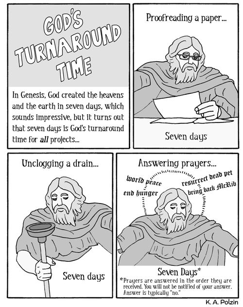 God's turnaround time.