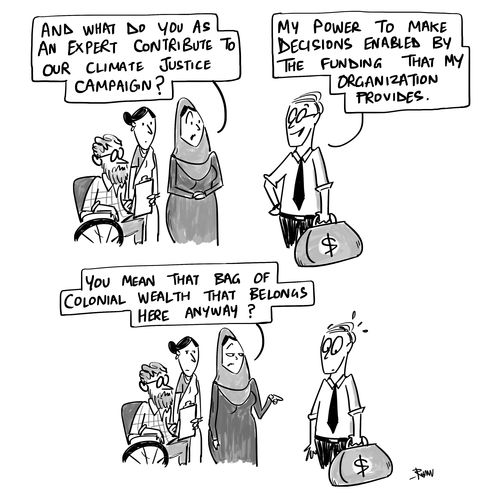 "You mean that bag of colonial wealth that belongs here anyway?"