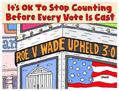 It's okay to stop counting before every vote is cast.