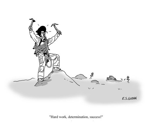 "Hard work, determination, success!"