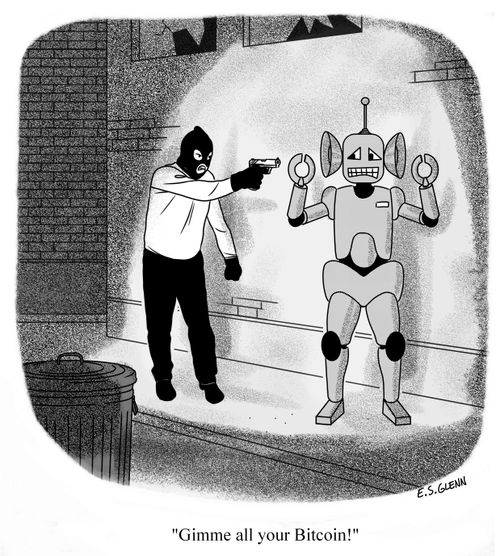 "Gimme all your Bitcoin!"