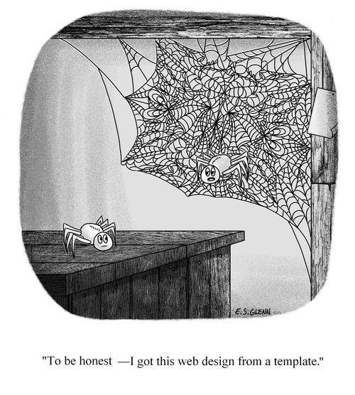 "To be honest - I got this web design from a template."