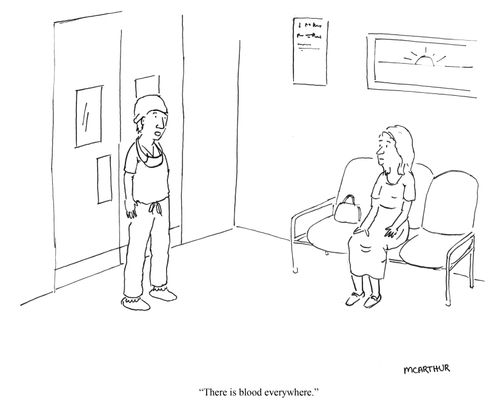 "There is bloody everywhere."
