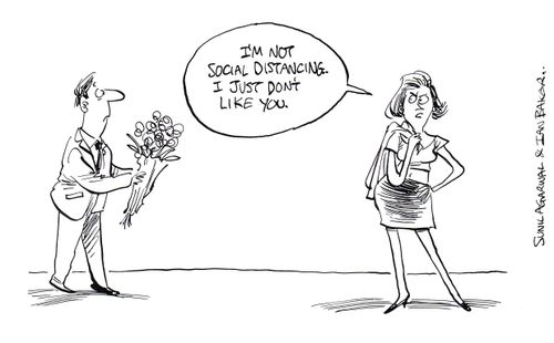 "I'm not social distancing. I just don't like you."
