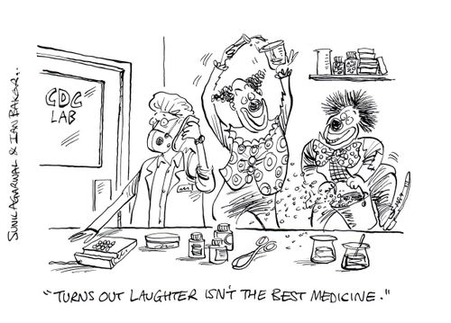 "Turns out laughter isn't the best medicine."