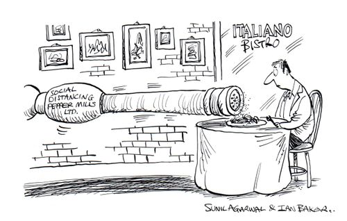 The social distancing pepper mill.