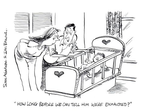"How long before we can tell him we're exhausted?"