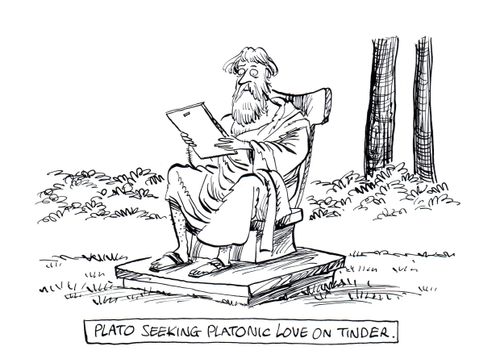Plato seeking platonic love on Tinder