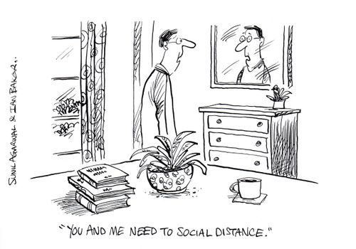 "You and me need to social distance."