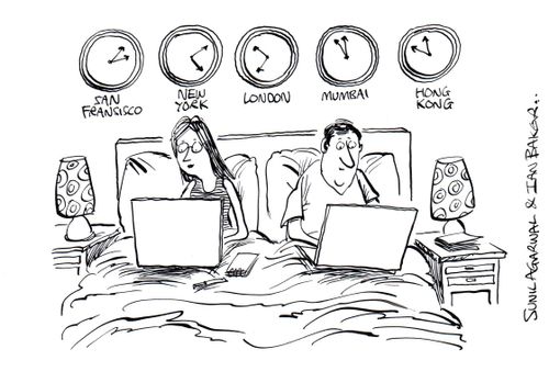 Busy Couple
