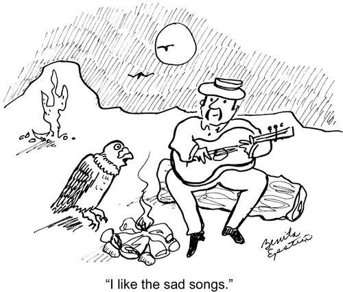 "I like sad songs."